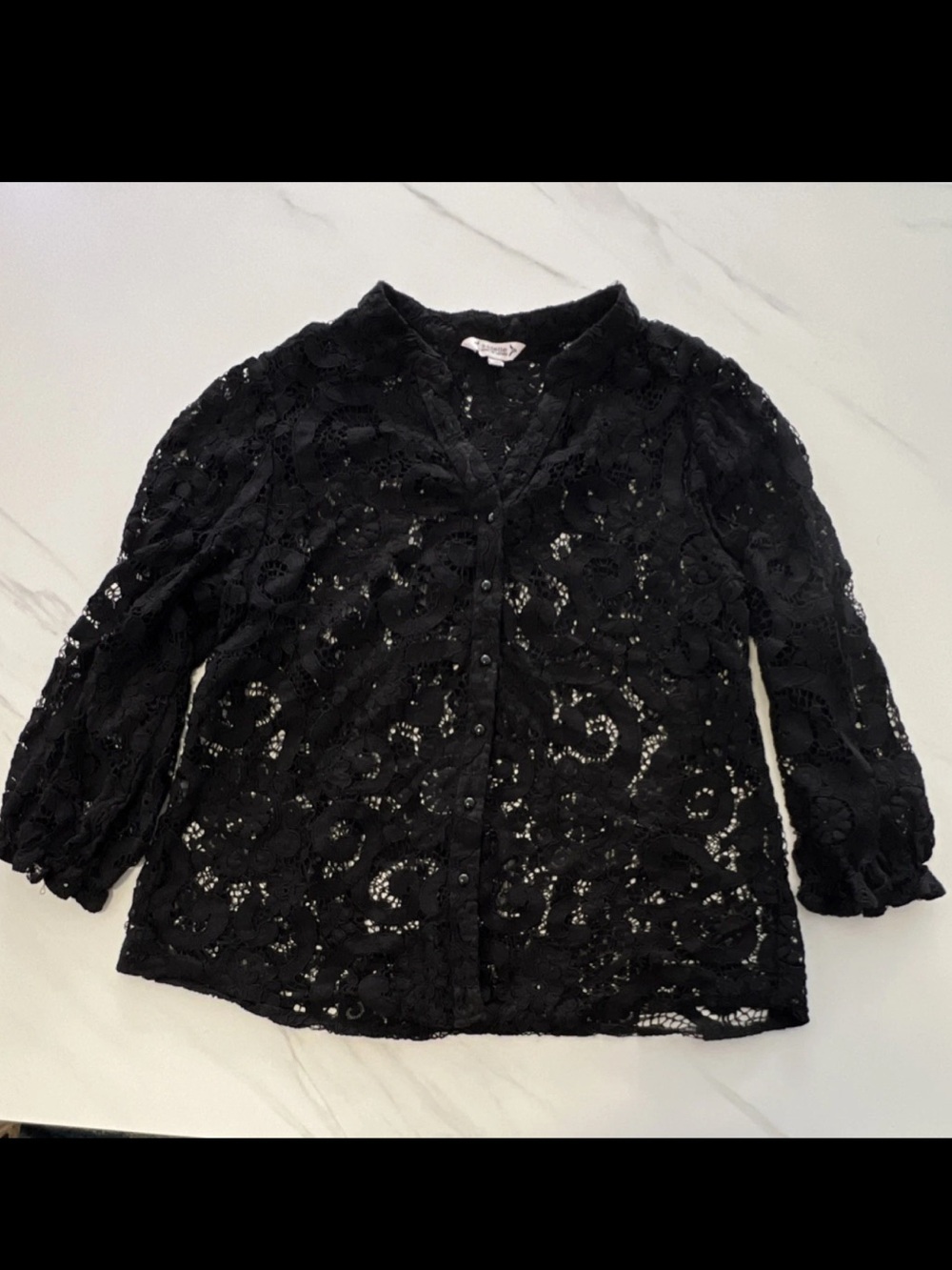 Nanette Lepore Black Lace Overlay Top